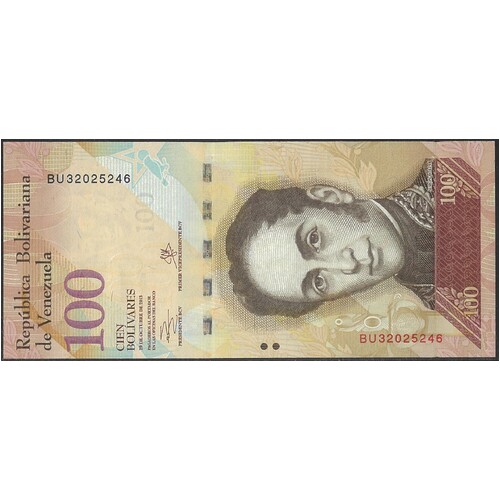 Venezuela 2013 One Hundred Bolivares Banknote P93g Unc