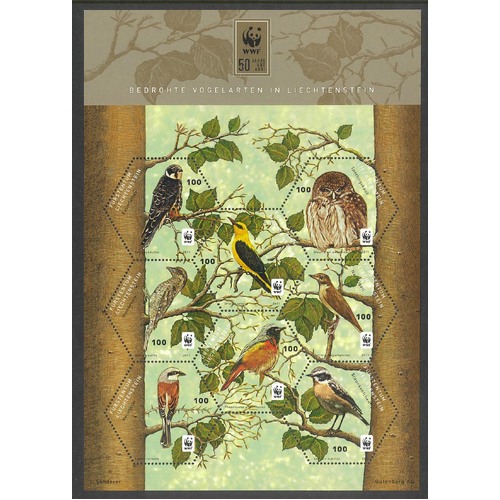 Liechtenstein 2011 WWF Endangered Birds Sheetlet/9 Stamps Sc.1525 MUH 36-22*