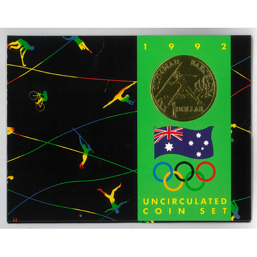 Australia 1992 Olympic Mint Year Set of 6 UNC Coins in Folder RAM