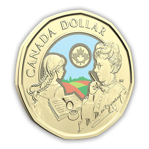 Canada 2024 $1 150th Anniversary of the Birth of L. M.  Montgomery Coloured UNC Coin