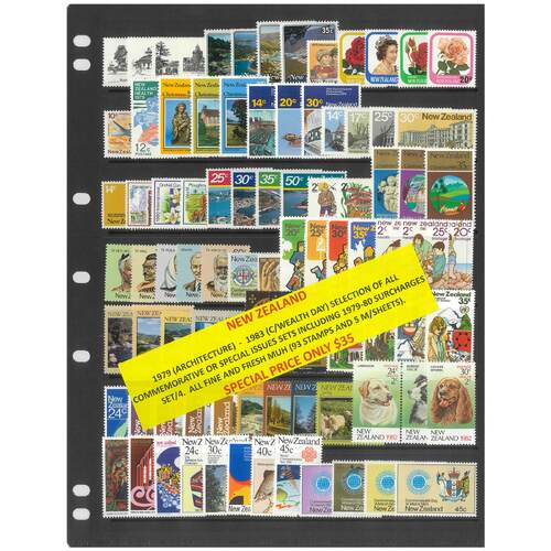 New Zealand 1979-83 Selection of Commemorative Sets 93 Stamps & 5 Mini Sheets MUH #432