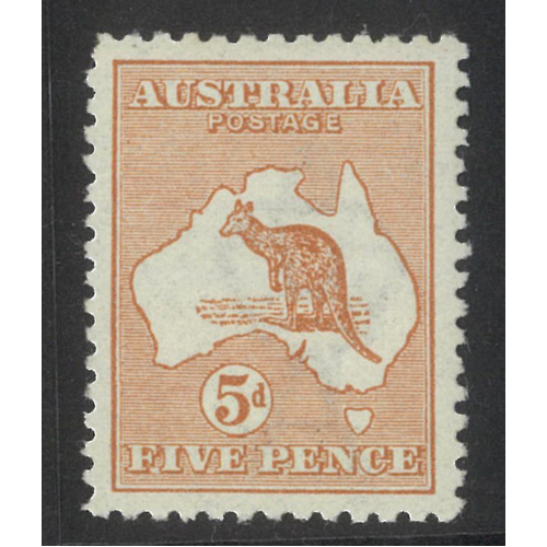 Australia Kangaroo 1st WMK 5d Stamp Chestnut SG 8/BW 16A MUH #AU52