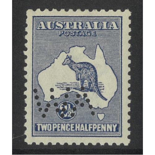 Australia Kangaroo 2nd WMK 2½d Stamp Indigo Perf WA very fine MUH #AU52