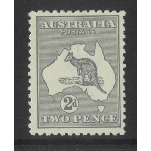 Australia Kangaroo 3rd WMK 2d Stamp Grey Die I SG35 MUH #AU52