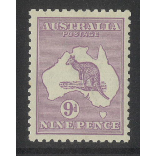 Australia Kangaroo 3rd WMK 9d Stamp Pale Violet Die II SG39/BW 26B MUH #AU52