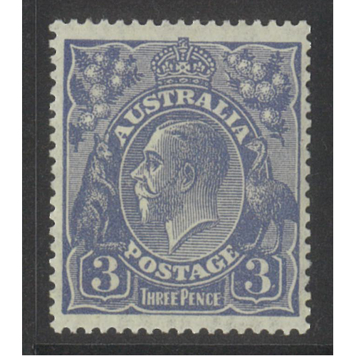 Australia KGV Small Multi WMK P14 3d Stamp Blue Die Ia Typa A SG90 MUH #AU55