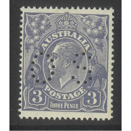 Australia KGV Small Multi WMK Inverted p14 3d Stamp Blue Die Ia Typa A MUH #AU55