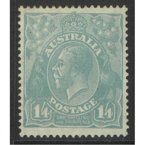 Australia KGV Small Multi WMK p14 1/4 Stamp Pale Blue SG93 BW129A MUH #AU56