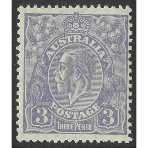 Australia KGV Small Multi WMK p13½x12½ 3d Stamp Dull Blue Die Ia Type A MUH#AU56