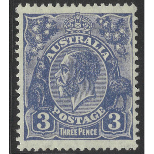 Australia KGV Small Multi WMK p13½x12½ 3d Stamp Deep Dull Blue Die II MUH#AU56