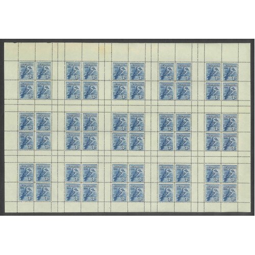 Australia 1928 Stamp Expo Kookaburra 3d Full Sheet of 15 Mini Sheets SG106a MUH