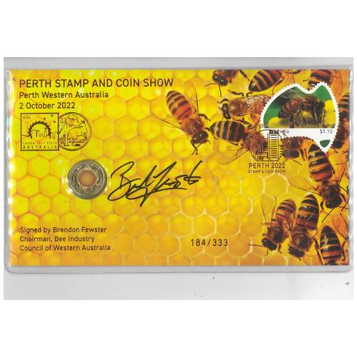 Australia 2022 Perth Stamp & Coin Show $2 Bee Keeping PNC Honey Bee 