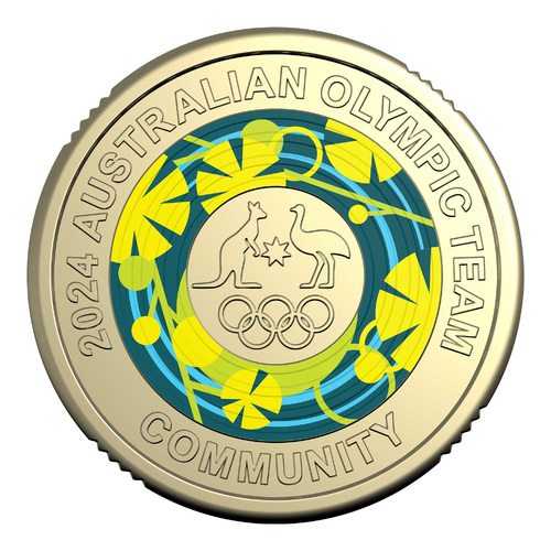 Australia 2024 Olympic Team $2 Coloured Coin - Community