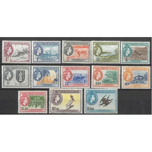 British Virgin Islands 1956 QEII Pictorials Set/13 Stamps SG149/61 MUH #W2