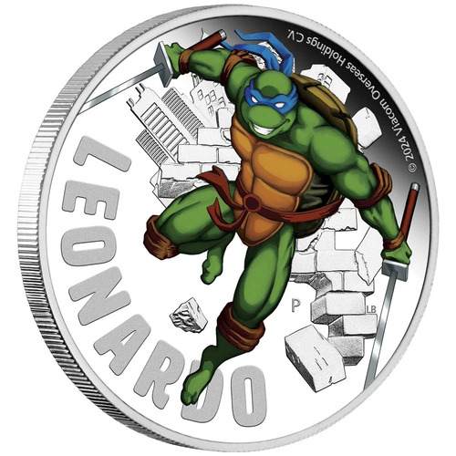 Teenage Mutant Ninja Turtles - Leonardo 2024 1oz Silver Proof Tuvalu $1 Coloured Coin