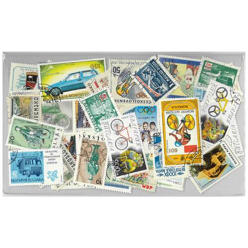 Bicycles & Cars - 100 Different Stamps All Used