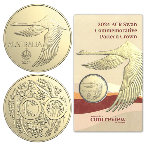 Australia 2024 Swan Dollar Commemorative Pattern Crown AlBr UNC in Card