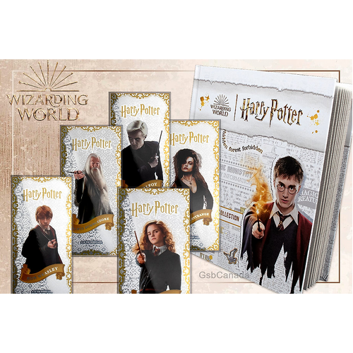 Harry Potter Bookmark Collection 8 x 3g Minted .999 Silver Bank Notes Samoa 2023