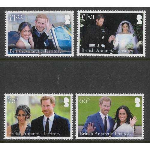 British Antarctic Territory 2018 Royal Wedding Set/4 Stamps SG741/44 MUH 35-21