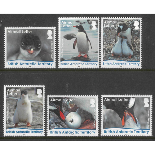 British Antarctic Territory 2016 Gentoo Penguins Set/6 Stamps SG716/21 MUH 35-21