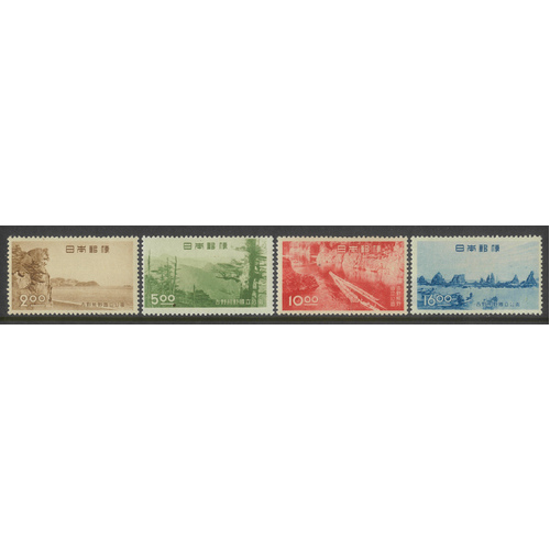 Japan 1949 Yoshino-Kumano Park Set of 4 Stamps Scott 450/53 Mint Unhinged 35-33