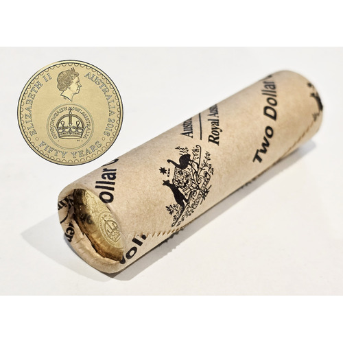 Australia 2016 Decimal Currency Changeover $2 Coin Mint Roll of 25