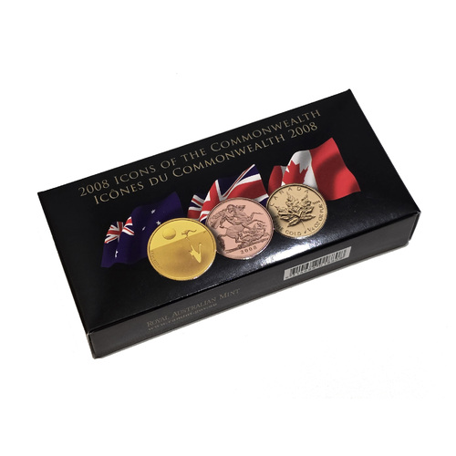 2008 Icons of the Commonwealth 3 Gold Coins Set