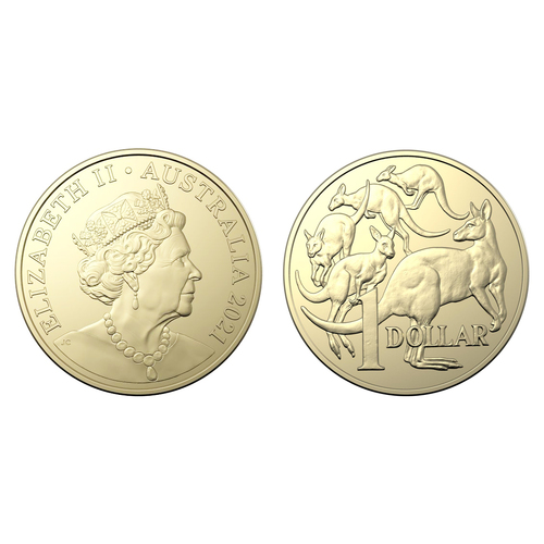 Australia 2021 Mob of Roos $1 Coin Jody Clark QEII Effigy Low Mintage