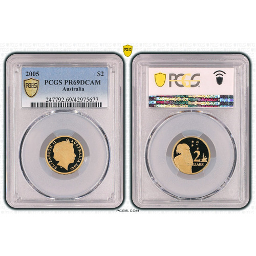 Australia 2005 $2 Proof Coin PCGS PR69DCAM Grading