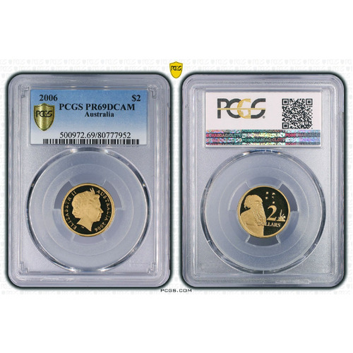 Australia 2006 $2 Proof Coin PCGS PR69DCAM Grading