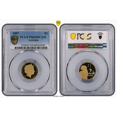 Australia 2007 $2 Proof Coin PCGS PR69DCAM Grading