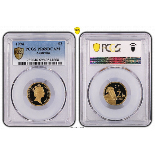 Australia 1994 $2 Proof Coin PCGS PR69DCAM Grading