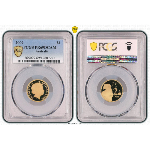 Australia 2009 $2 Proof Coin PCGS PR69DCAM Grading