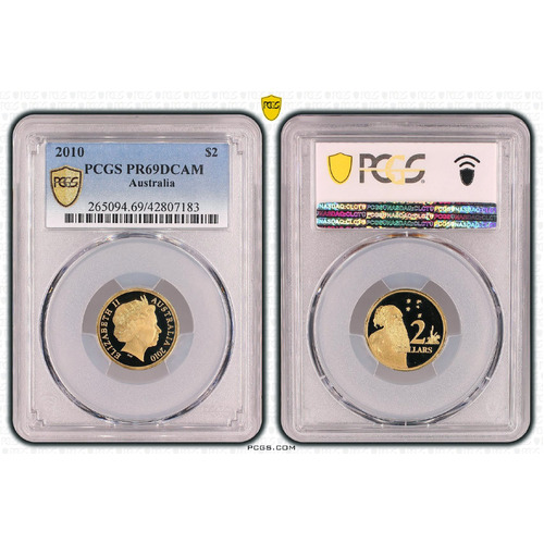 Australia 2010 $2 Proof Coin PCGS PR69DCAM Grading