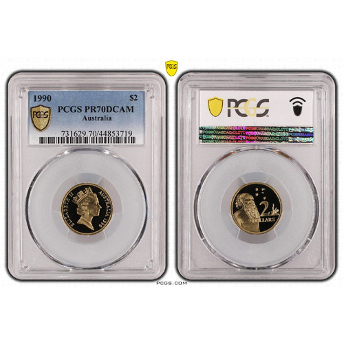 Australia 1990 $2 Two Dollars Proof Coin PCGS PR70DCAM