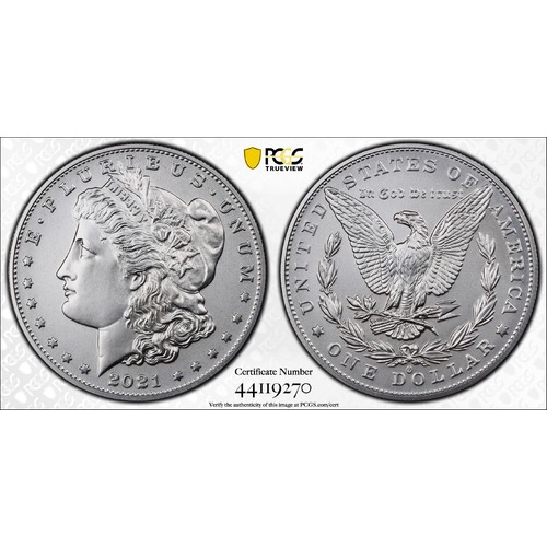 USA 2021 Morgan Dollar 100th Anniversary O Privy Coin PCGS MS69