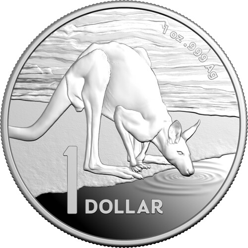 Australia 2024 Kangaroo Series $1 1 oz Fine Silver Proof Coin