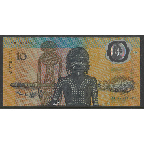 Australia 1988 Bicentennial Aboriginal $10 Banknote R310aL Last Prefix AB33 aEF #5-71