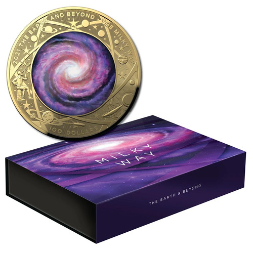 Australia 2021 The Earth & Beyond - The Milky Way $100 Domed 1oz Gold Proof Coin