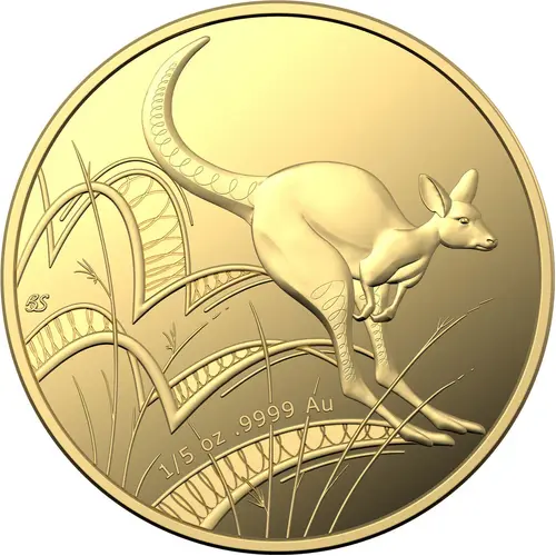 Australia 2022 Bounding Kangaroo  $25 1/5 oz Gold Proof Coin 