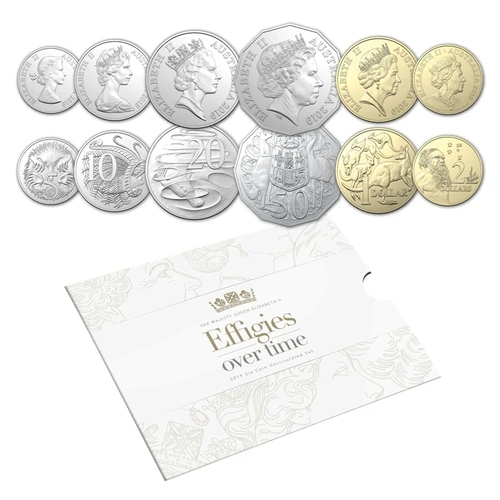 Australia 2019 Effigies Over Time Uncirculated 6 Coin Set  in Folder RAM