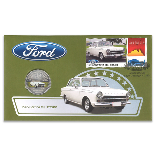 Australia 2017 Ford Cortina MIK GT500 Stamp & 50c Coin PNC