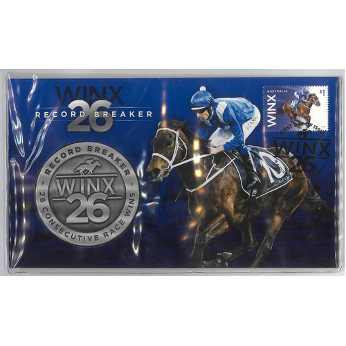 Australia 2018 Winx 26 Record Breaker/Horse Racing Stamp & Medallion Cover