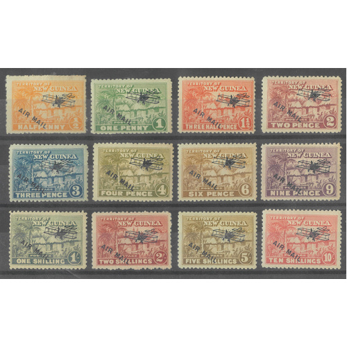 New Guinea 1931 Native Village Airmail Set/12 Stamps SG137/48 MVLH 9-2