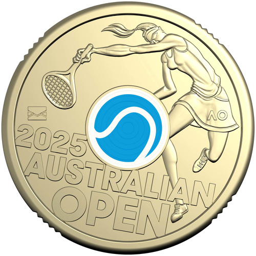 Australia 2025 Women’s Australian Open $2 Privy Mark Coloured Coin UNC in Folder