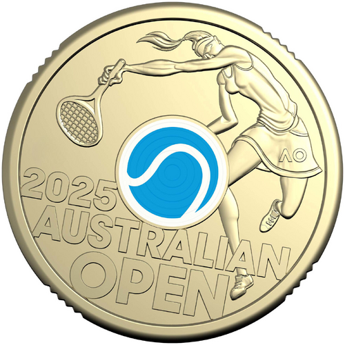 Australia 2025 Women's Australian Open $2 UNC Coloured Coin Loose