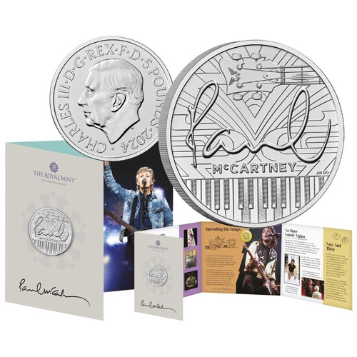 Great Britain 2024 Paul McCartney £5 Brilliant Uncirculated Coin