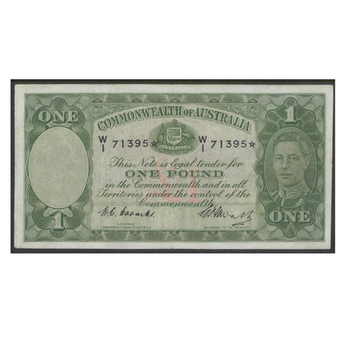 Australia 1949 1 Pound  Coombs/Watt LAST STAR PREFIX Banknote R31sL VF