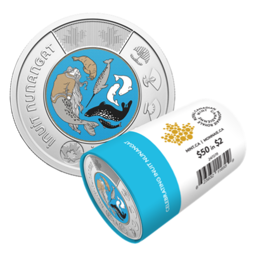 Canada 2024 Celebrating Inuit Nunangat Coloured $2 Coin Roll of 25