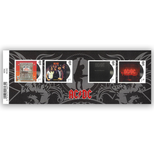 UK 2025 AC/DC - Music Giants Part 11 Mini Sheet with Barcode MUH (18.2.25)